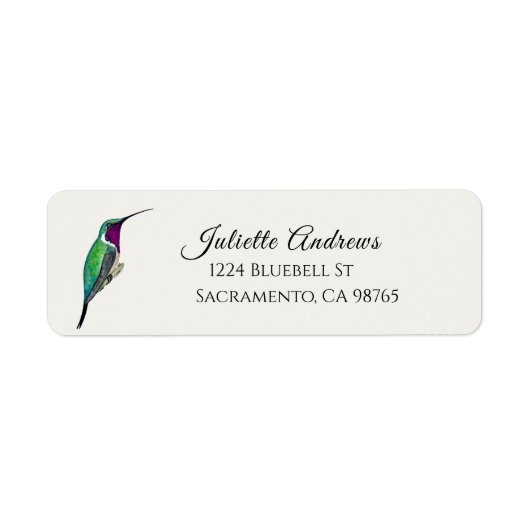 Lucifer Hummingbird Return Address Label (Voorkant)
