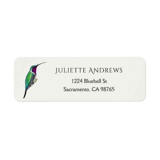 Lucifer Hummingbird Return Address Label (Voorkant)