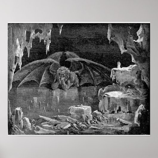 Lucifer King van Hell door Gustave Doré Art Print (Voorkant)