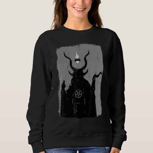 Lucifer Lichtdrager Satanisch Occultisme Baphomet Trui (Voorkant)