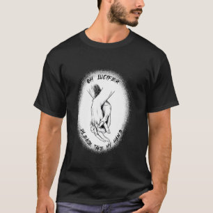 Lucifer Neem mijn hand 666 Occult Baphomet Sa T-shirt
