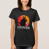Lucifer Occult Satanic Cat Lucipurr Antichrist Bap T-shirt (Voorkant)