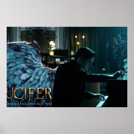 Lucifer Piano Wings Poster (Voorkant)