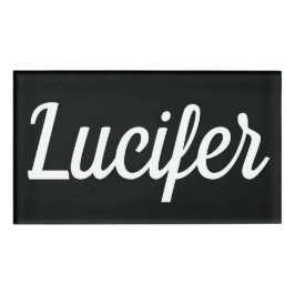 Lucifer Retangular Magnetic Name Badge