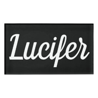 Lucifer Retangular Magnetic Name Badge
