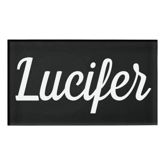 Lucifer Retangular Magnetic Name Badge (Voorkant)