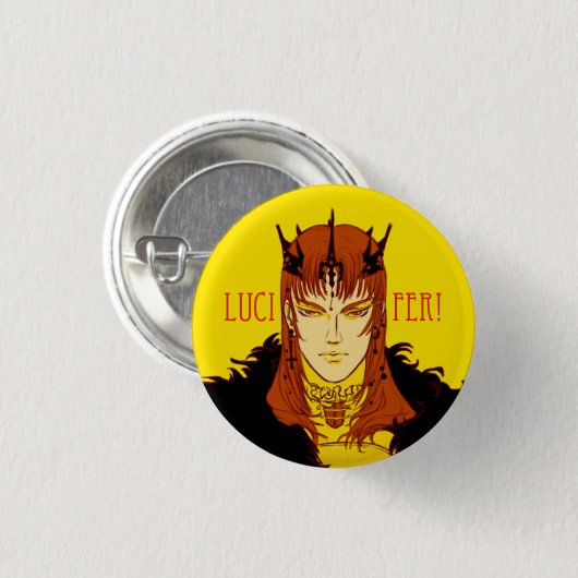 Lucifer Ronde Button 3,2 Cm (Voorkant /achterkant)
