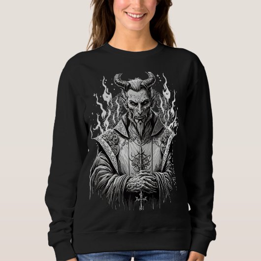 Lucifer Satan Occult Beelzebub Demon Trui (Voorkant)