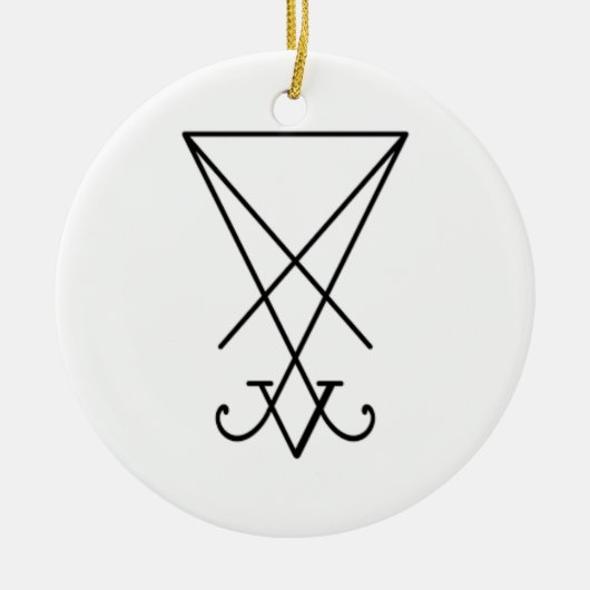 Lucifer Sigil Lamen (ornament base) Keramisch Ornament (Voorkant)