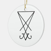 Lucifer Sigil Lamen (ornament base) Keramisch Ornament (Links)