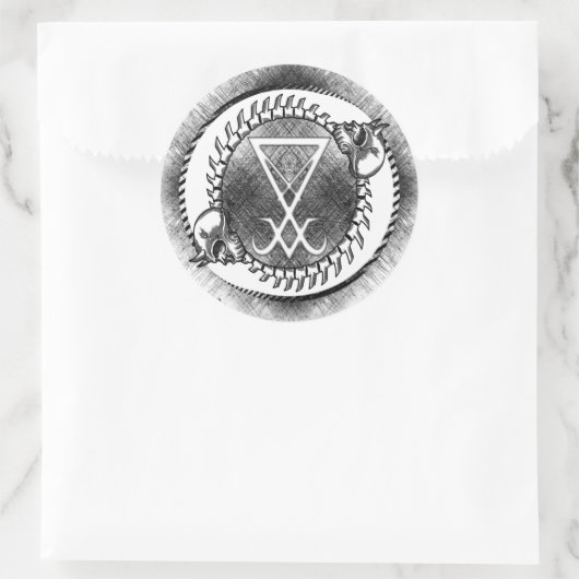 Lucifer sigil ronde sticker (Tas)
