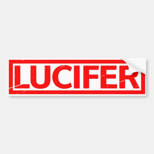 Lucifer Stamp Bumpersticker (Voorkant)