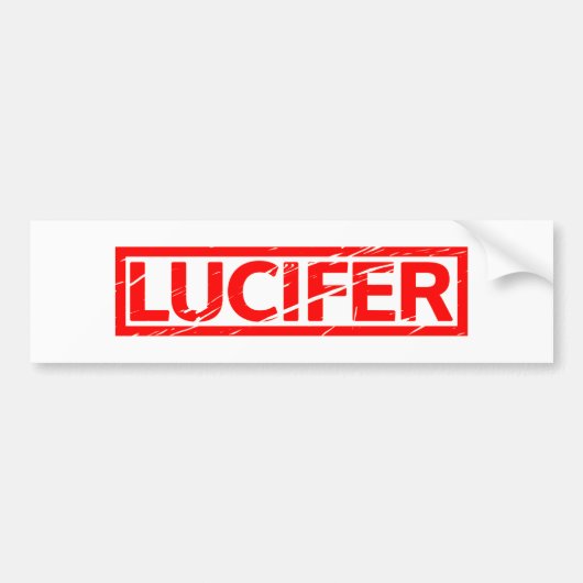 Lucifer Stempel Bumpersticker (Voorkant)