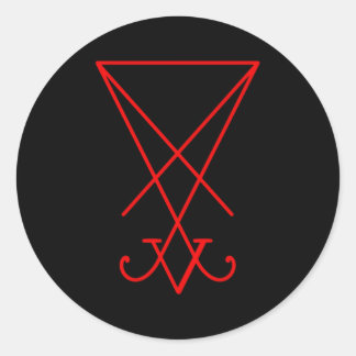 Lucifer Symbool Sigil Luciferian 666 Occult Satani Ronde Sticker