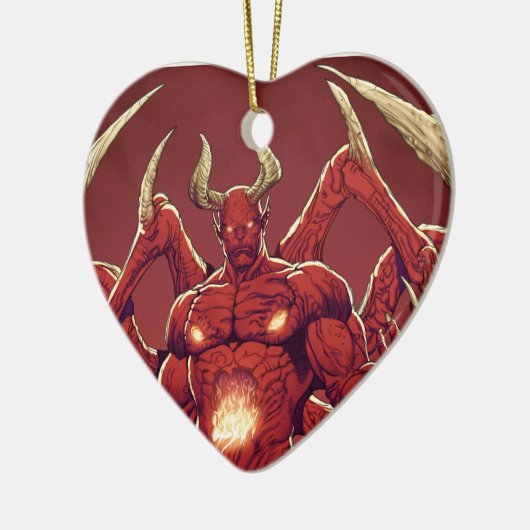 Lucifer the Devil, de Prins van Darkness, Satan Keramisch Ornament (Links)