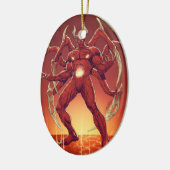 Lucifer the Devil, de Prins van Darkness, Satan Keramisch Ornament (Links)