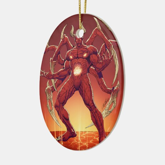 Lucifer the Devil, de Prins van Darkness, Satan Keramisch Ornament (Links)