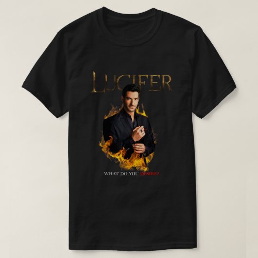 Lucifer wat wil je t-shirt (Design voorkant)