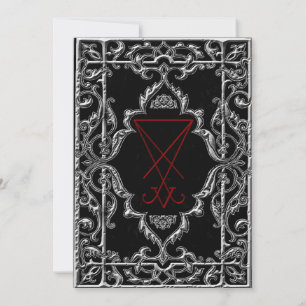  Luciferian Occult Gothic Wedding Invitations Kaart
