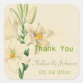  lucifers bruiloft gunst bedankt vierkante sticker