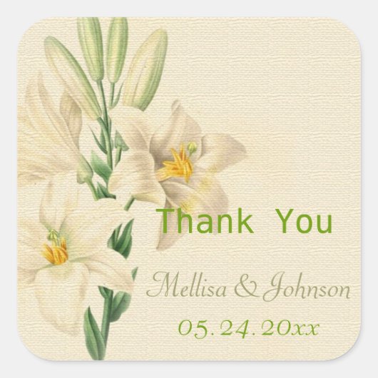  lucifers bruiloft gunst bedankt vierkante sticker (Voorkant)