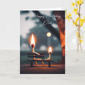 Lucifers Op Een Bank Voor Paps Verjaardag Kaart (Gele Bloem)