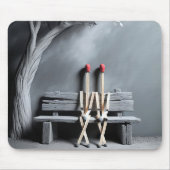 lucifers zitten op een bank muismat (Voorkant)