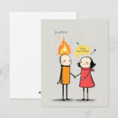 Luciferspaar Feestdagenkaart (Voorkant / Achterkant)