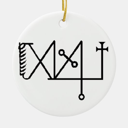 Lucifuge Rofocale Sigil Lamen (ornament base) Keramisch Ornament (Voorkant)