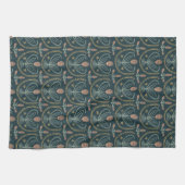 Lucile Flower Tegel Dark Green Pattern Theedoek (Horizontaal)