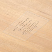 Lucilla Elegant Modern Wedding Acryl Uitnodigingen (Laagn)