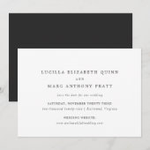 Lucilla Elegant Modern Wedding Save The Date (Voorkant / Achterkant)