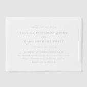 Lucilla Elegant Modern Wedding Vellum Uitnodigingen (Voorkant)