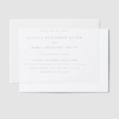 Lucilla Elegant Modern Wedding Vellum Uitnodigingen (Offset)