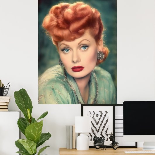 Lucille Ball  Classic, Elegant Poster (Thuiskantoor)