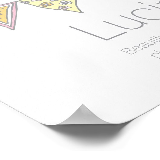 Lucinda meisjes naam en betekenis poster (Hoek)