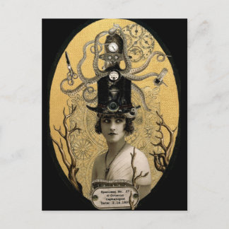 Lucinda Octavio Steampunk Briefkaart