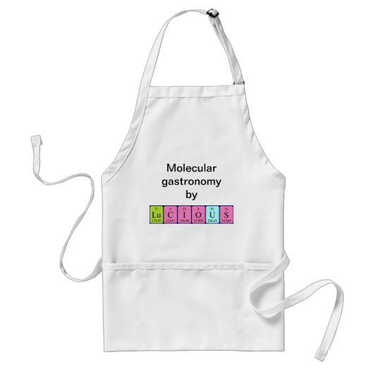 Lucious periodieke table name apron standaard schort (Voorkant)