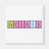 Lucious periodieke table name magnet (Voorkant)