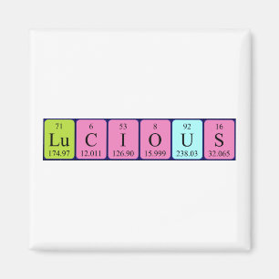 Lucious periodieke table name magnet