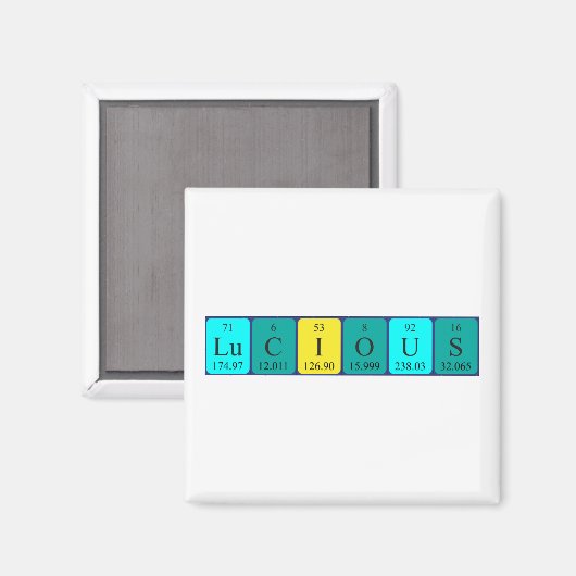 Lucious periodieke table name magnet (Voorkant / Achterkant)