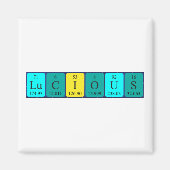 Lucious periodieke table name magnet (Voorkant)