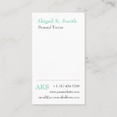 Lucite Green Easy Basic Modern Classic Visitekaartje (Achterkant)