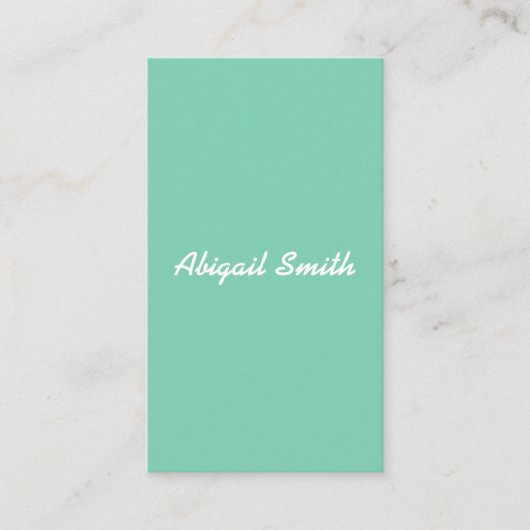 Lucite Green Easy Basic Modern Classic Visitekaartje (Voorkant)