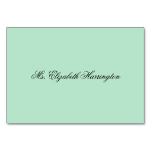 Lucite Green Place Cards Name Sjabloon Kaart