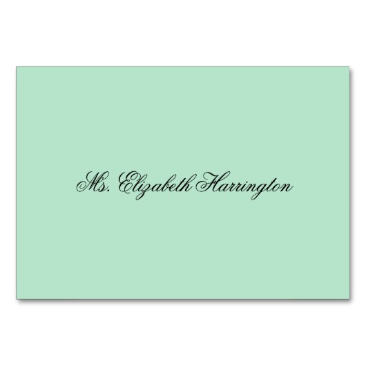 Lucite Green Place Cards Name Sjabloon Kaart (Voorkant)