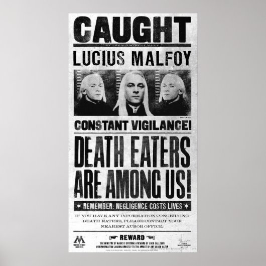 Lucius Malfoy Gezocht Poster (Voorkant)