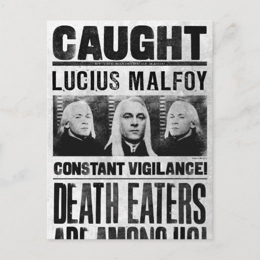 Lucius Malfoy Gezocht Poster Briefkaart (Voorkant)