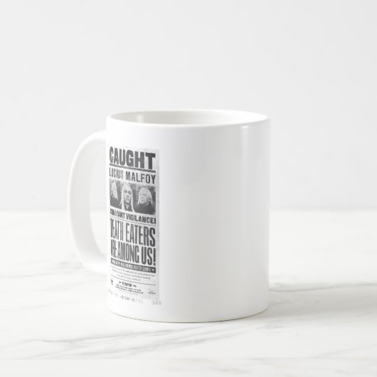 Lucius Malfoy Gezocht Poster Koffiemok (Voorkant links)