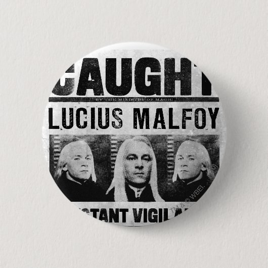 Lucius Malfoy Gezocht Poster Ronde Button 5,7 Cm (Voorkant)